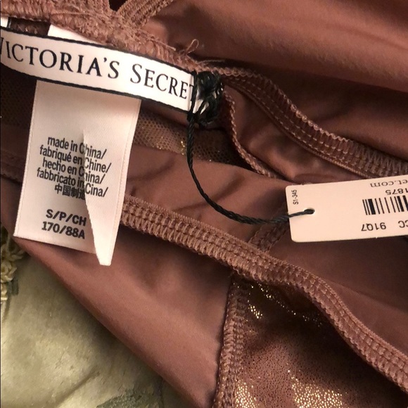 NWT Victoria’s Secret Pink Shimmer Bodysuit with Mesh - Picture 10 of 10